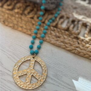 TURQUOISE PEACE NECKLACE ☮️